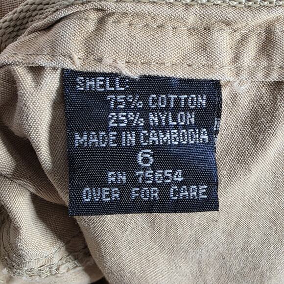 Y2K Abercrombie & Fitch “Fitch-Pant” Utility Cargo Pant with Red Contrast, sz 6 - Picture 8 of 8